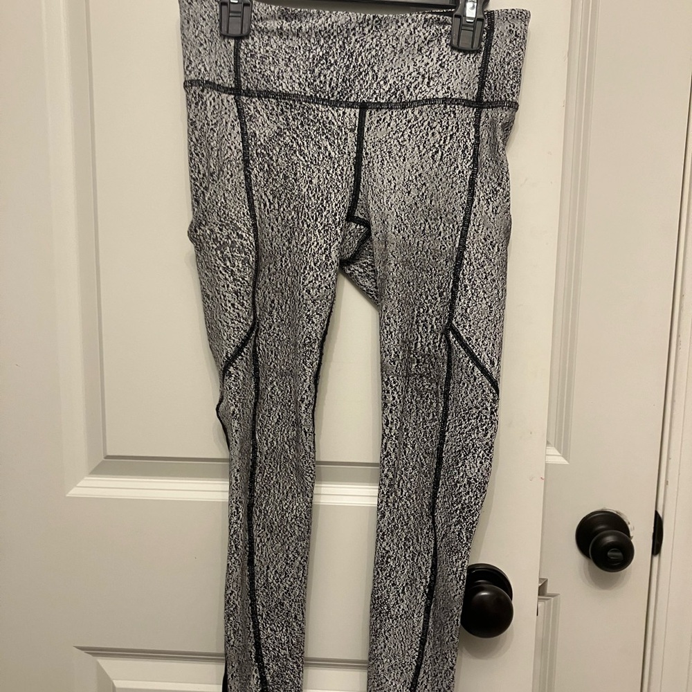 lululemon athletica Black and White Patterned Leggings